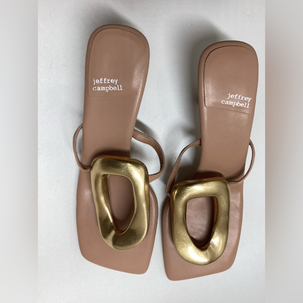 Jeffrey Campbell Linq Up 60mm leather heeled sandals - Picture 2 of 14
